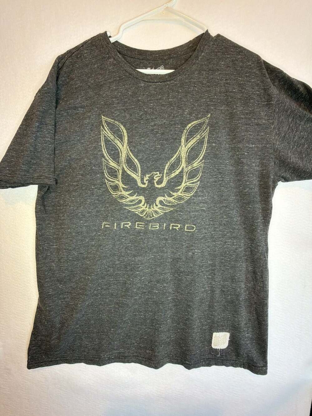 Retro Brand Pontiac Firebird Car Logo Heather Gray T-Shirt XL